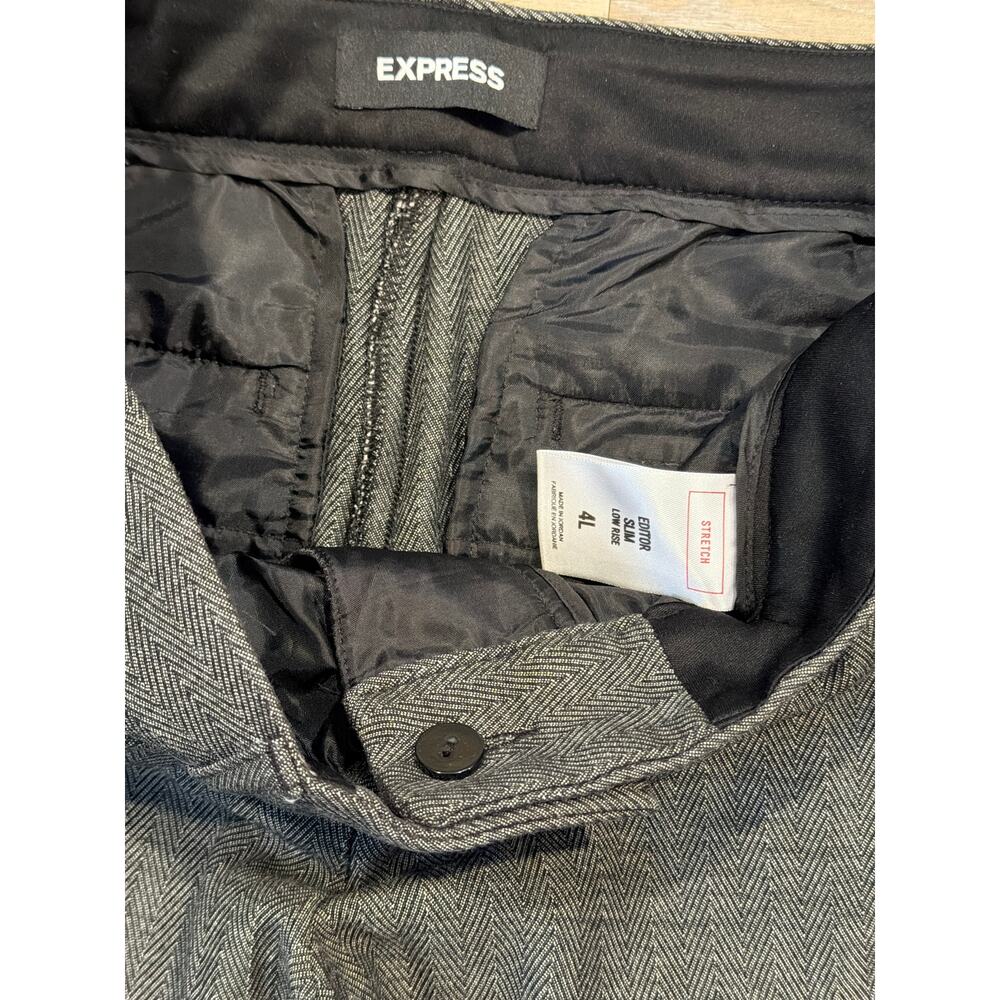 Express Editor Slim Low Rise Size 4 L Tall - image 3